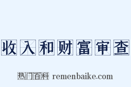 收入和财富审查是什么意思的图片
